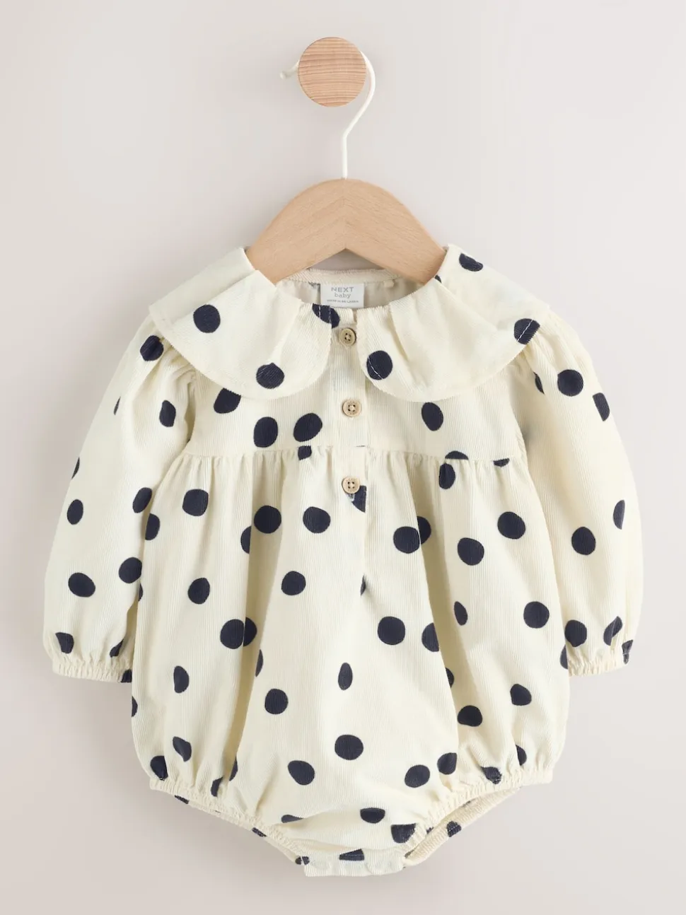 Crème/anthracite à pois - Ensemble de barboteuses Bébé Bloomer 2 pièces avec collants (0mois-3ans)