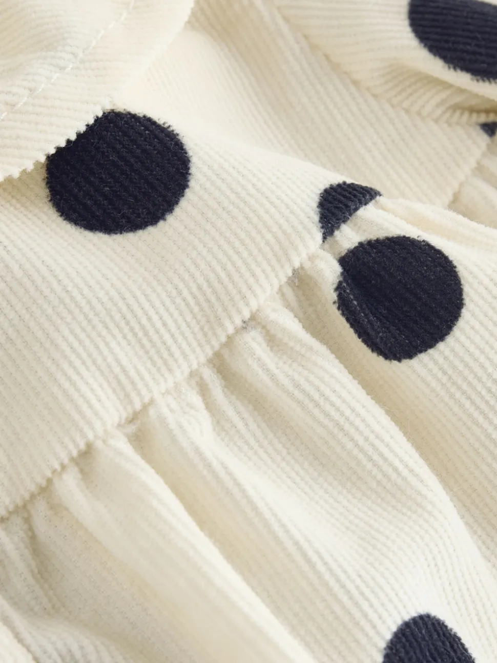 Crème/anthracite à pois - Ensemble de barboteuses Bébé Bloomer 2 pièces avec collants (0mois-3ans)