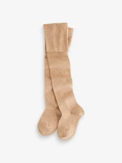 Crème/neutre - Lot de 3 paires de collants en coton riche