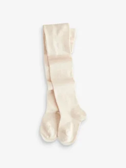 Crème/neutre - Lot de 3 paires de collants en coton riche