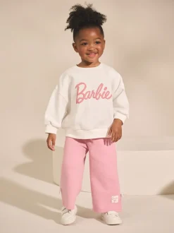 Crème/rose - Ensemble Barbie Sweat-shirt & Ample Survêtement (3mois-7ans)