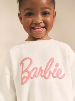 Crème/rose - Ensemble Barbie Sweat-shirt & Ample Survêtement (3mois-7ans)