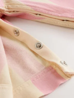 Crème/Rose Rayure - Ensemble Salopettes et Body BÉBÉ 2 Pieces (0mois-3ans)