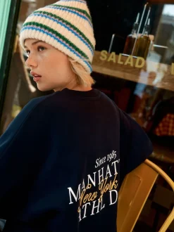 Crème/rose/vert - Bonnet en maille