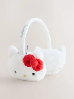Crème/Rouge - Cache-oreilles Hello Kitty
