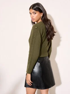 Croc noir - Minijupe Friends Like These en similicuir