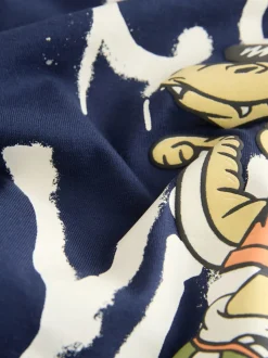 Crocodile bleu marine - T-shirt graphique décontracté en coton à manches longues (3-16ans)