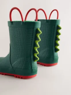 Crocodile vert - Bottes de pluie à poignée