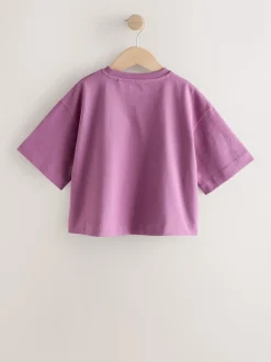 Croissant violet - T-shirt oversize imprimé graphique (3-16ans)