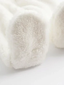 écru - Baby Cosy Fleece Hooded All-In-One (0mths-2yrs)