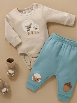 Écru - Body Purebaby appliqué