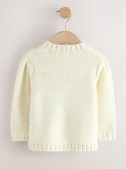 écru - Cardigan à fleurs brodées (3mois-10ans)