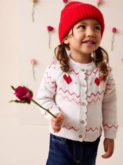 écru - Cardigan Cœur Yoke (3mois-7ans)