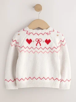 écru - Cardigan Cœur Yoke (3mois-7ans)