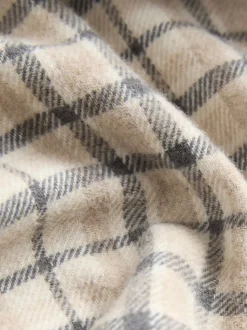 écru - Chemise à carreaux Signature à manches longues