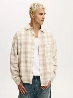 Écru - Chemise à manches longues Cotton On Tribeca