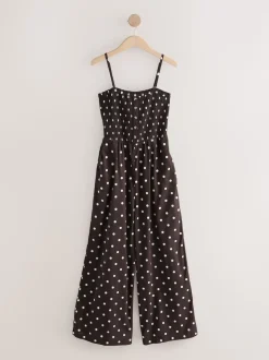 écru - Combinaison bandeau en lin