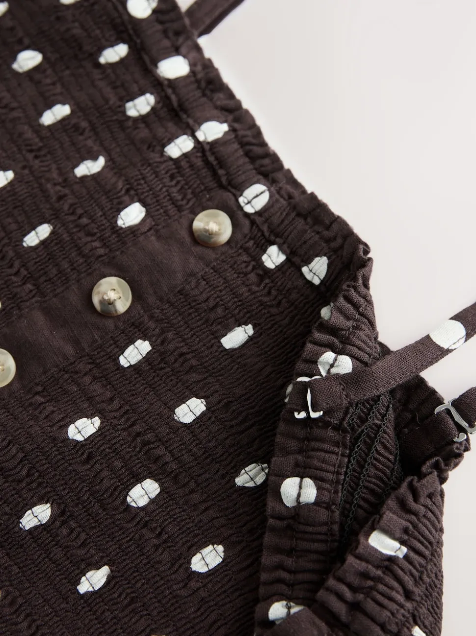 écru - Combinaison bandeau en lin