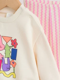 écru - Ensemble 2 Pieces pour Sweat-shirt et Leggings BÉBÉ (0mois-2ans)