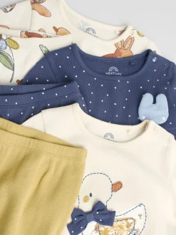 écru - Ensemble haut à manches longues et leggings 6 pièces (0mois-3ans)