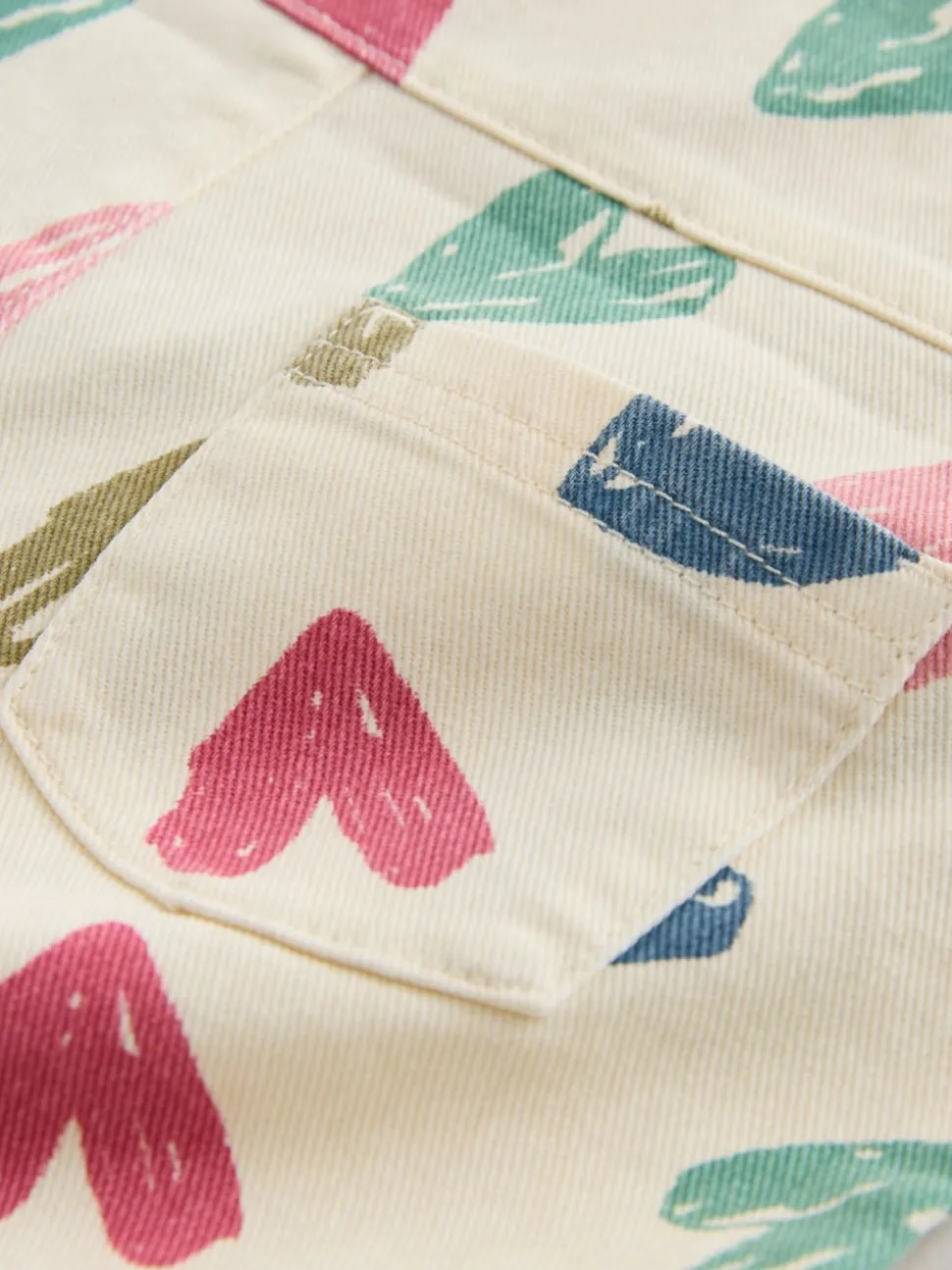 écru - Ensemble salopette et t-shirt à imprimé cœur (3mois7ans)