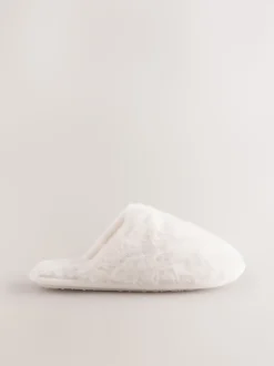 écru - Faux Fur Mule Slippers