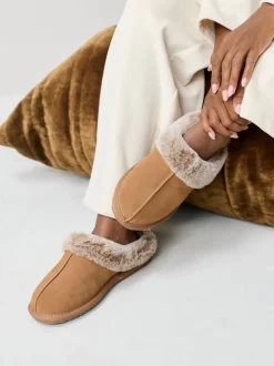 Écru - Hush Puppies Amara Chaussons d'hiver doublés de fausse fourrure