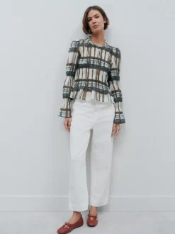 écru - Jean denim à jambe large