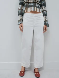 écru - Jean denim à jambe large