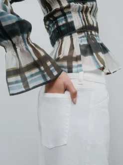 écru - Jean denim à jambe large