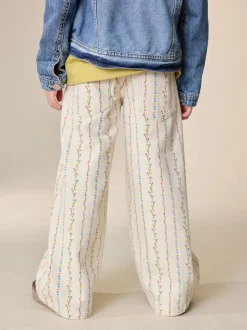 écru - Jean imprimé floral (3-16ans)