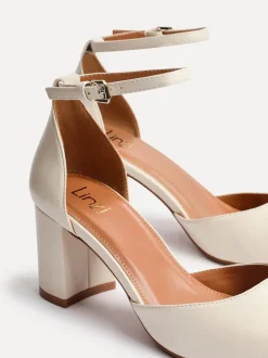 Écru - Linzi Sydney talons de cour à bout carré