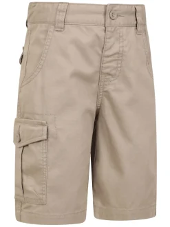 Écru - Mountain Warehouse Kids 100Short cargo en coton à 100