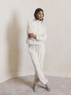 écru - Pantalon de jogging en polaire