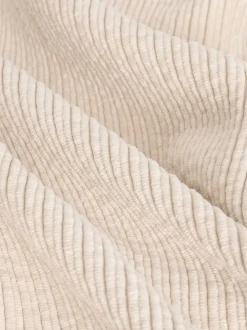 écru - Pantalons Amples en velours côtelé doux