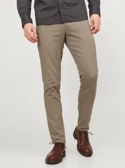 Écru - Pantalons chino JACK & JONES slim/coupe slim