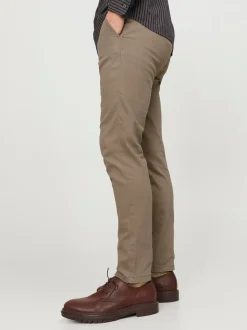 Écru - Pantalons chino JACK & JONES slim/coupe slim