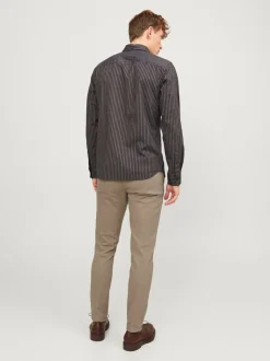 Écru - Pantalons chino JACK & JONES slim/coupe slim