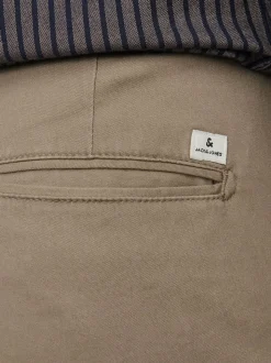 Écru - Pantalons chino JACK & JONES slim/coupe slim