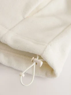 écru - Polaire à demi-zippée avec panneaux color block