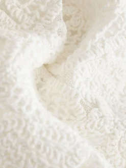 écru - Shorts ceinturés au crochet