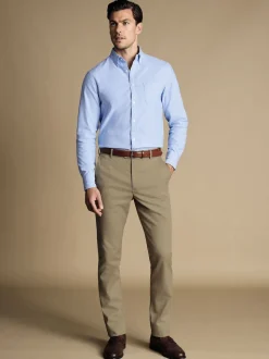 Écru - Slim Fit (Slim Fit) - Chino Charles Tyrwhitt Français Slim Fit Ultimate sans fer