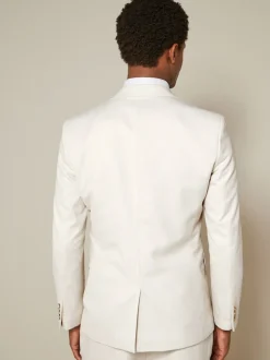 écru - Slim Fit (Slim Fit) - Veste de costume texturée