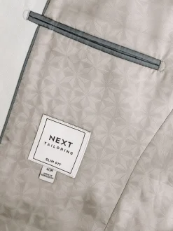 écru - Slim Fit (Slim Fit) - Veste de costume texturée