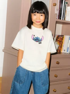 écru - T-shirt graphique oversize Lilo & Stitch (3-16ans)
