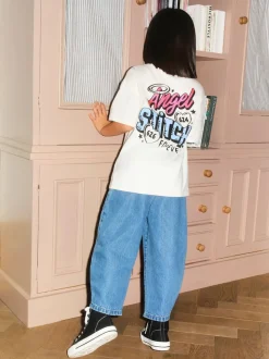 écru - T-shirt graphique oversize Lilo & Stitch (3-16ans)