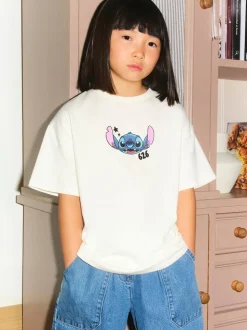 écru - T-shirt graphique oversize Lilo & Stitch (3-16ans)