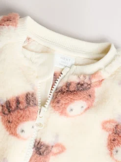 Écru Hamish - Combinaison de nuit épaisse en polaire bébé