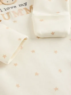 Écru J'aime ma maman - Dors-bien bébé zippé bidirectionnel (0-18mois)