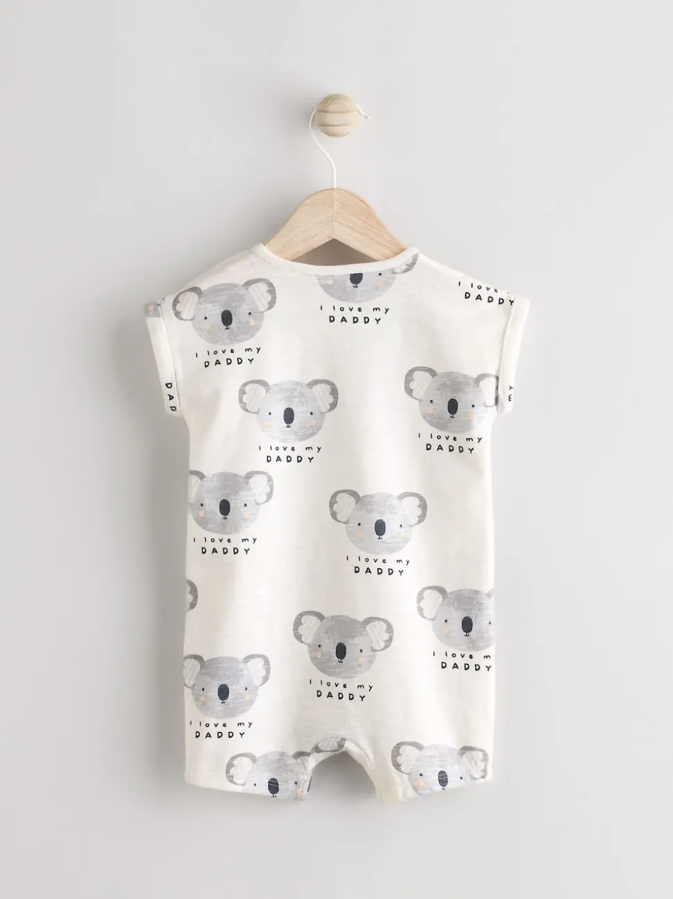 Écru J’aime mon papa - Barboteuse bébé